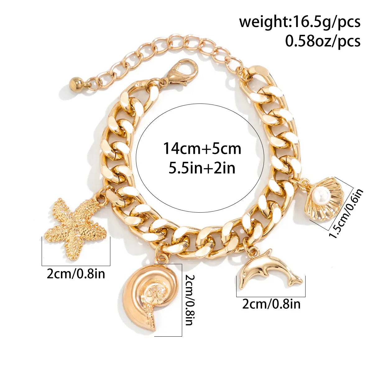Fashion Ocean Style Pearl Bracelet And Necklace For Women Fashion Jewelry