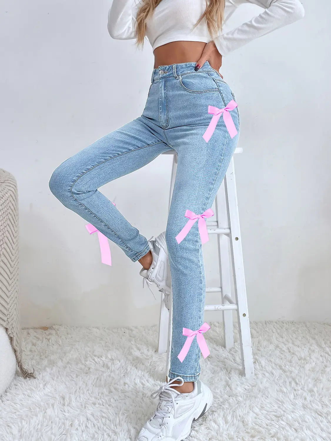 Women’s Leggings Bow Stretch Jeans