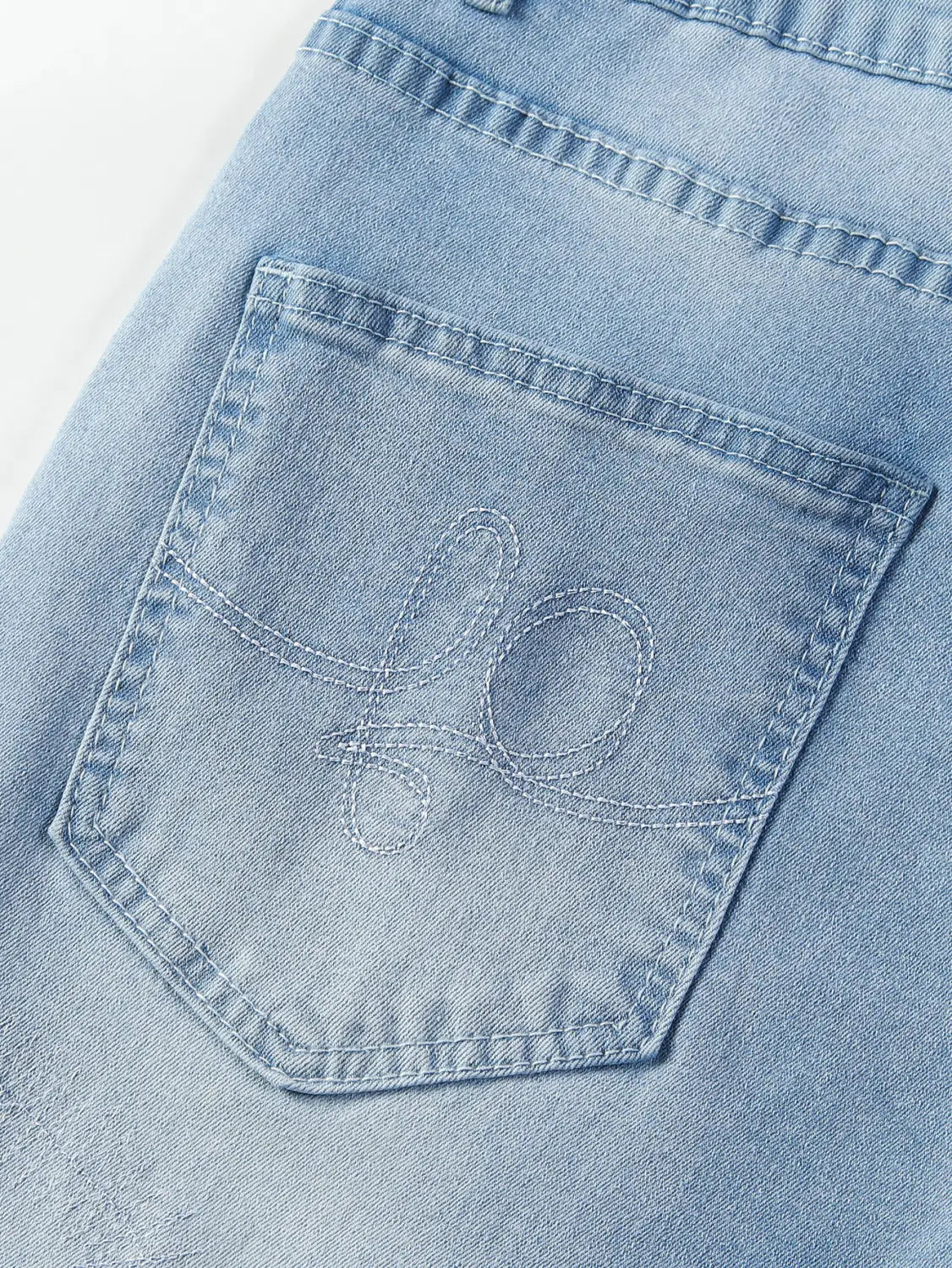 Men’s Trousers Slightly Stretch Embroidered Jeans