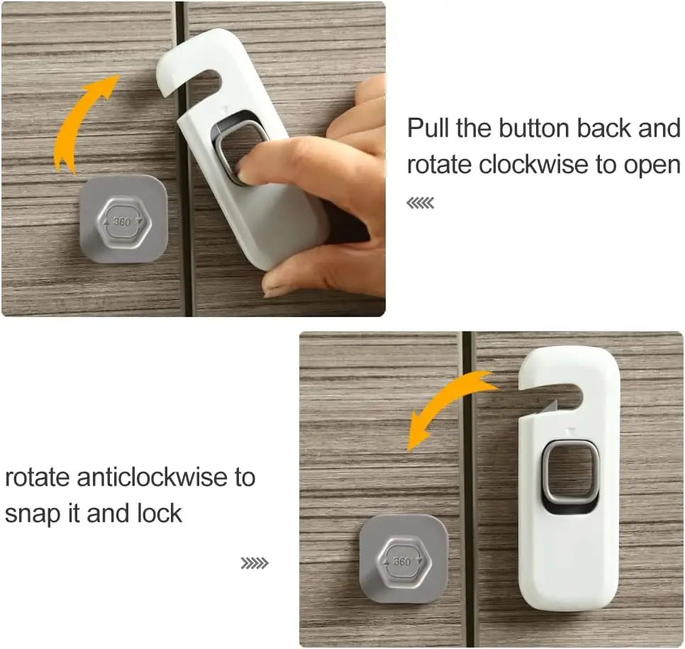 Home Refrigerator Lock Fridge Freezer Door Catch Lock Toddler Kids Child Cabinet Safety Lock For Baby Safety Child Lock