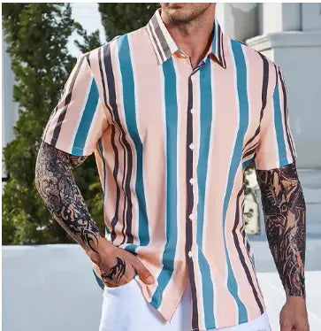 Men’s Vintage Summer Shirt Striped