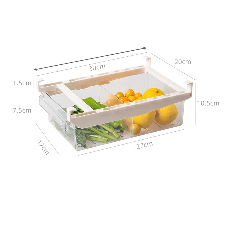 Kitchen Organizer Adjustable Kitchen Refrigerator Storage Rack Fridge Freezer Shelf Holder Pull-out Drawer Organiser