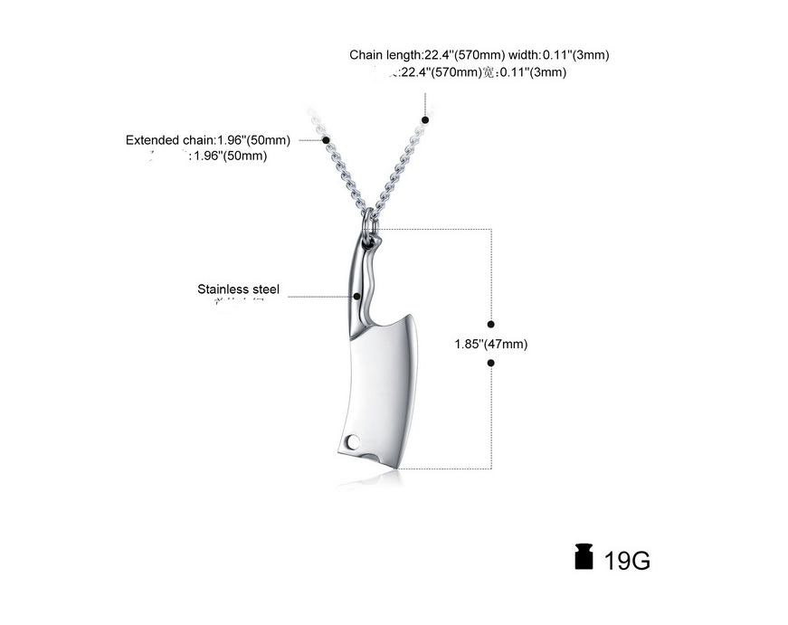 Men’s Stainless Steel Necklace Colorful Glare Classic Pendant