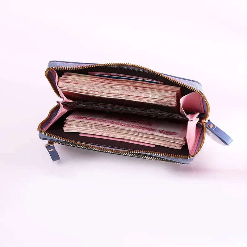 Transparent Touch Screen Mobile Phone Crossbody Bags Women Anti-theft Multifunctional Long Wallet ZIpper Shoulder Bag