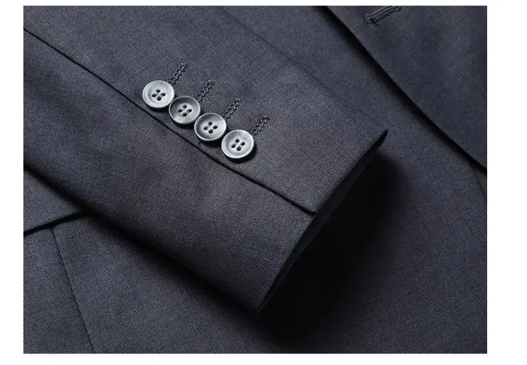 Casual Men’s Suit Set Slim Fit Formal Groom Wedding Dress