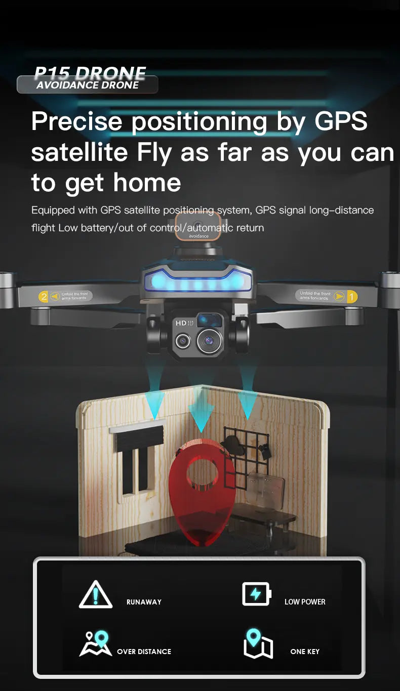 Automatic Return To Avoid Obstacles Drone Folding High-definition Aerial Photography Remote Control Quadcopter Drone