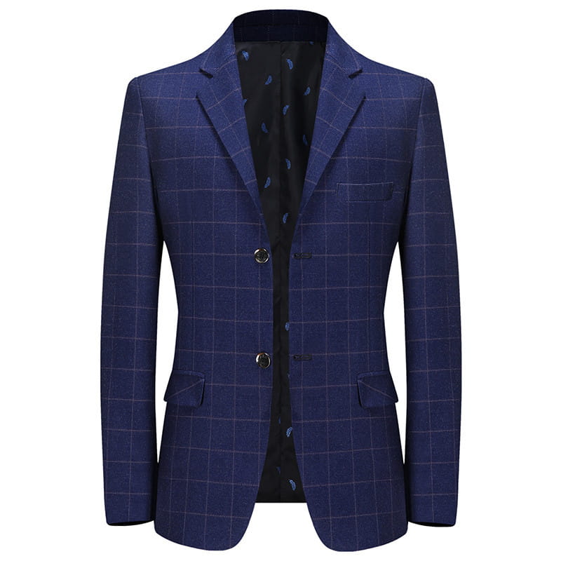 Leisure Suits For Men Coat Plaid Fashion