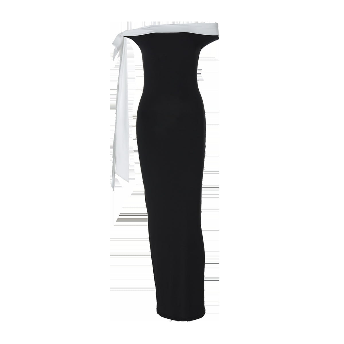 Women’s Fashion Off-shoulder Ribbon Slim Fit Dress