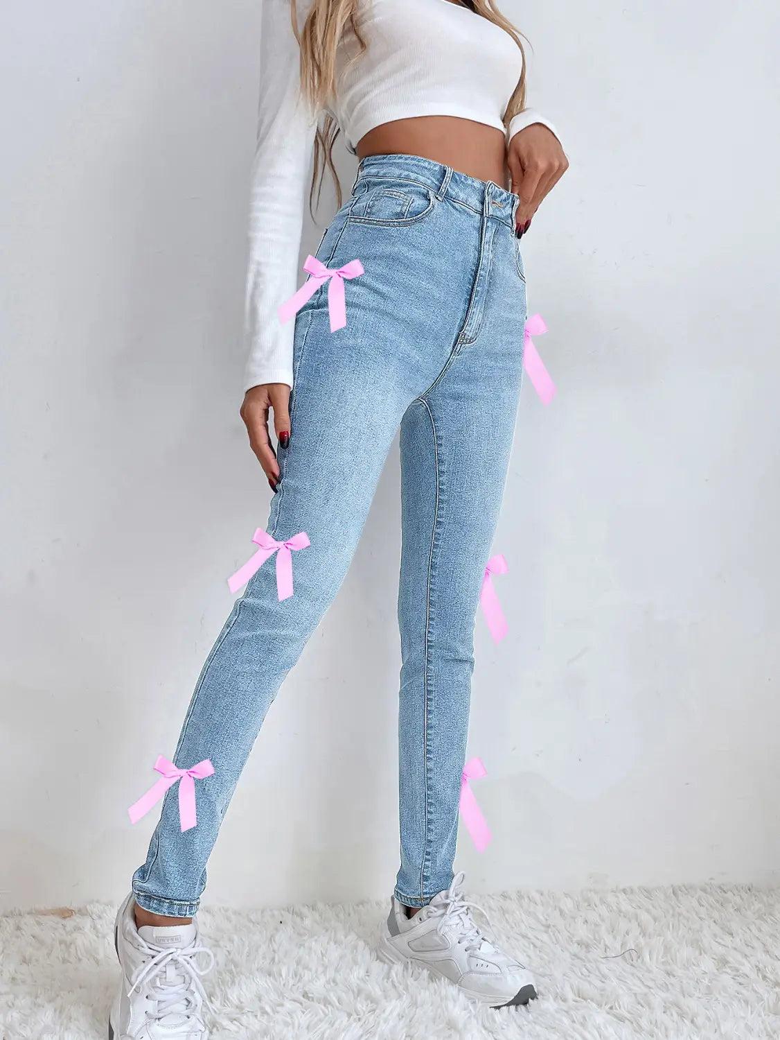 Women’s Leggings Bow Stretch Jeans