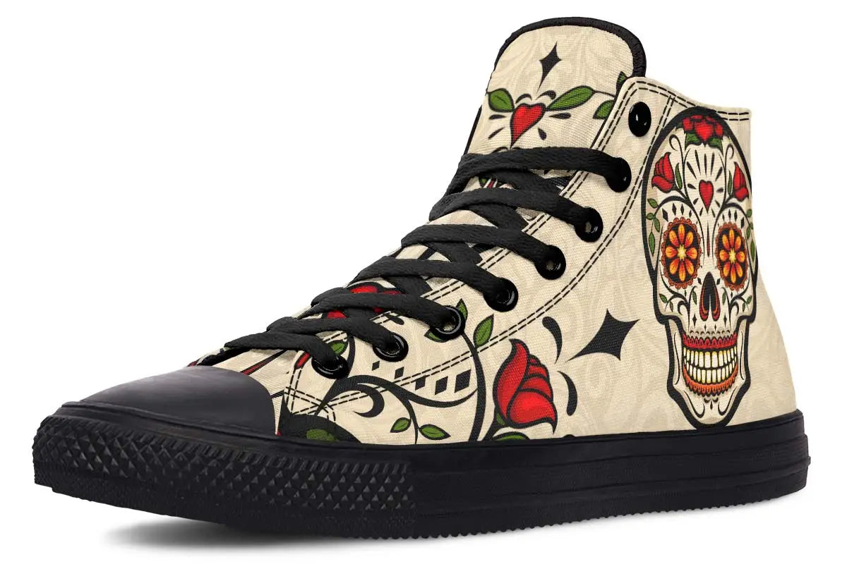 Printed Couple High Top Canvas Shoes
