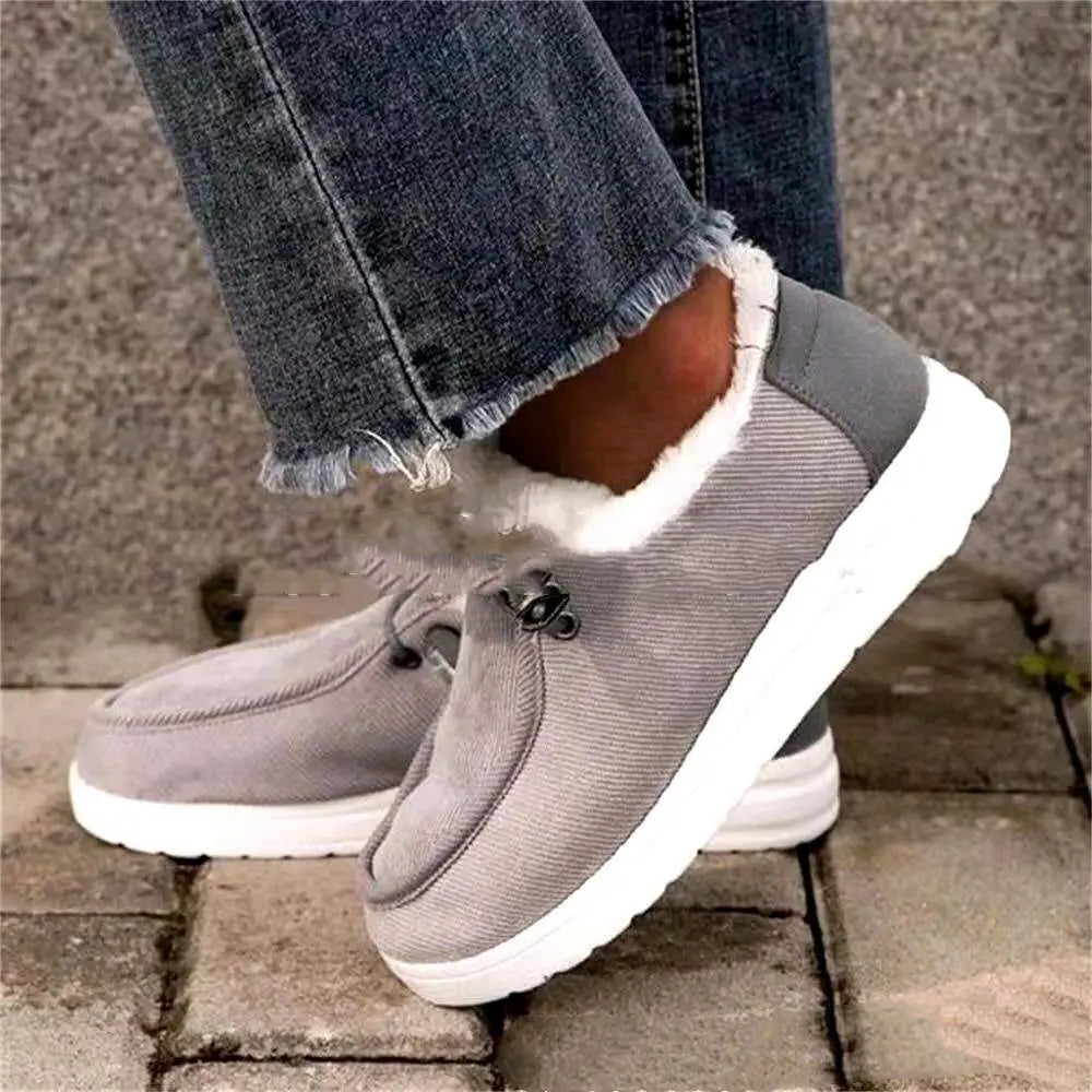 Ladies flat warm cotton shoes