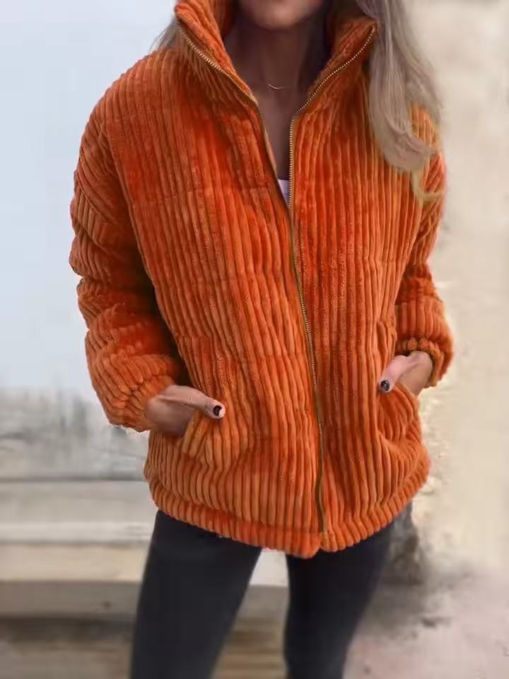 Women’s Stand Collar Long Sleeve Short Coat