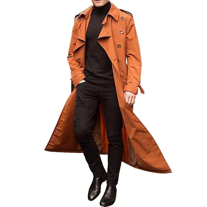 Men’s Long Trench Coat Men’s Trench Coat