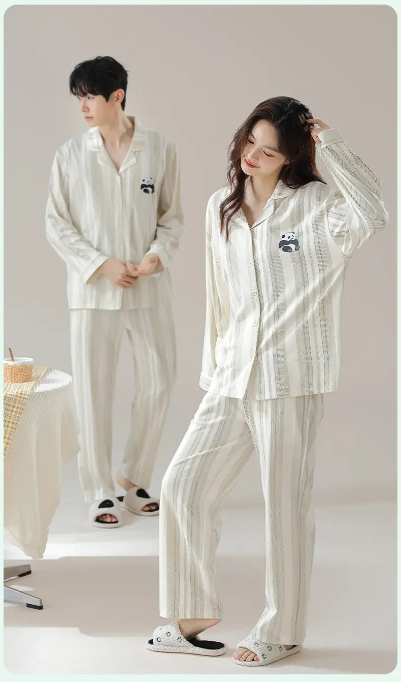 women’s spring and autumn men’s home suit set