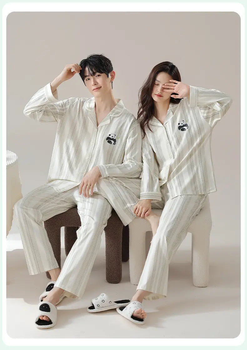 women’s spring and autumn men’s home suit set