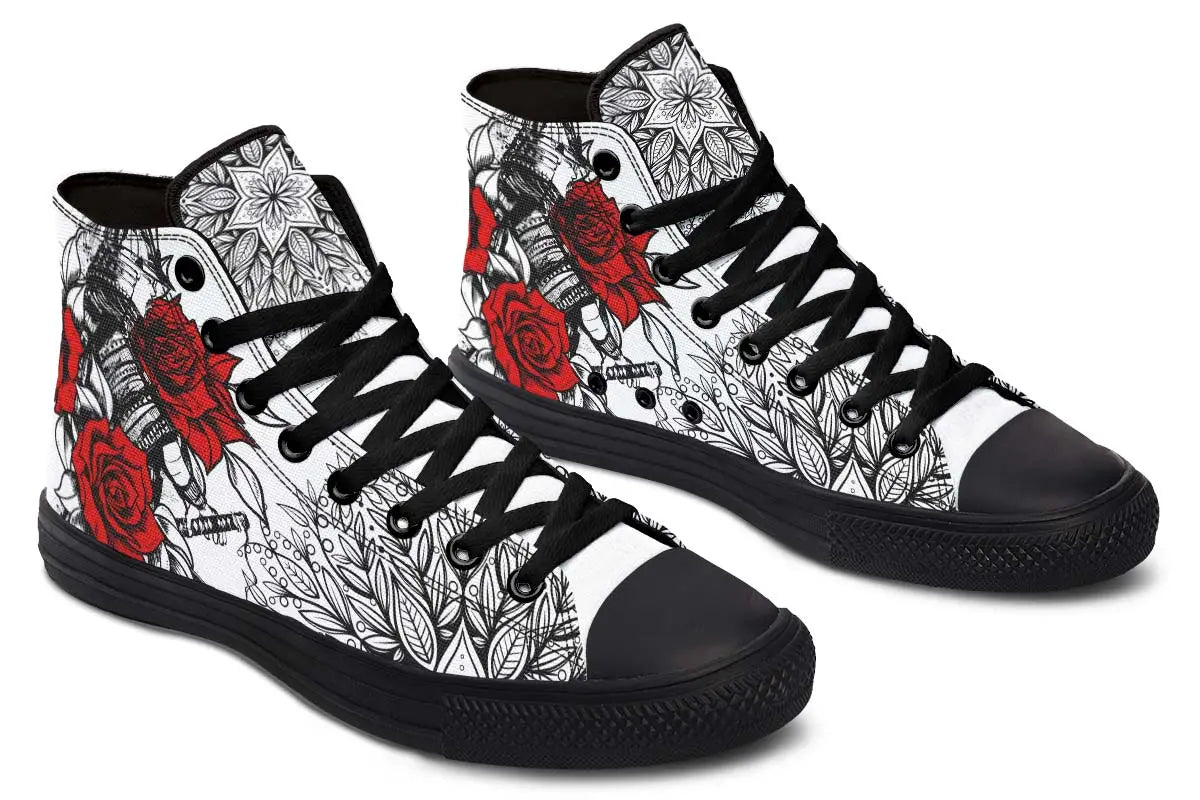 Printed Couple High-top Canvas Shoes