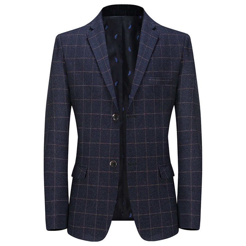 Leisure Suits For Men Coat Plaid Fashion