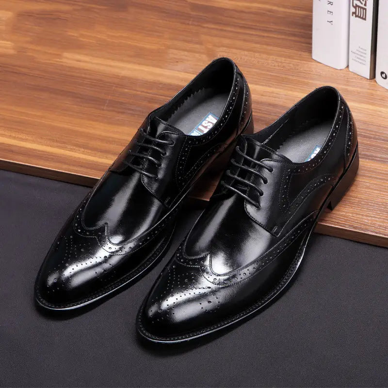 Brogues leather shoes