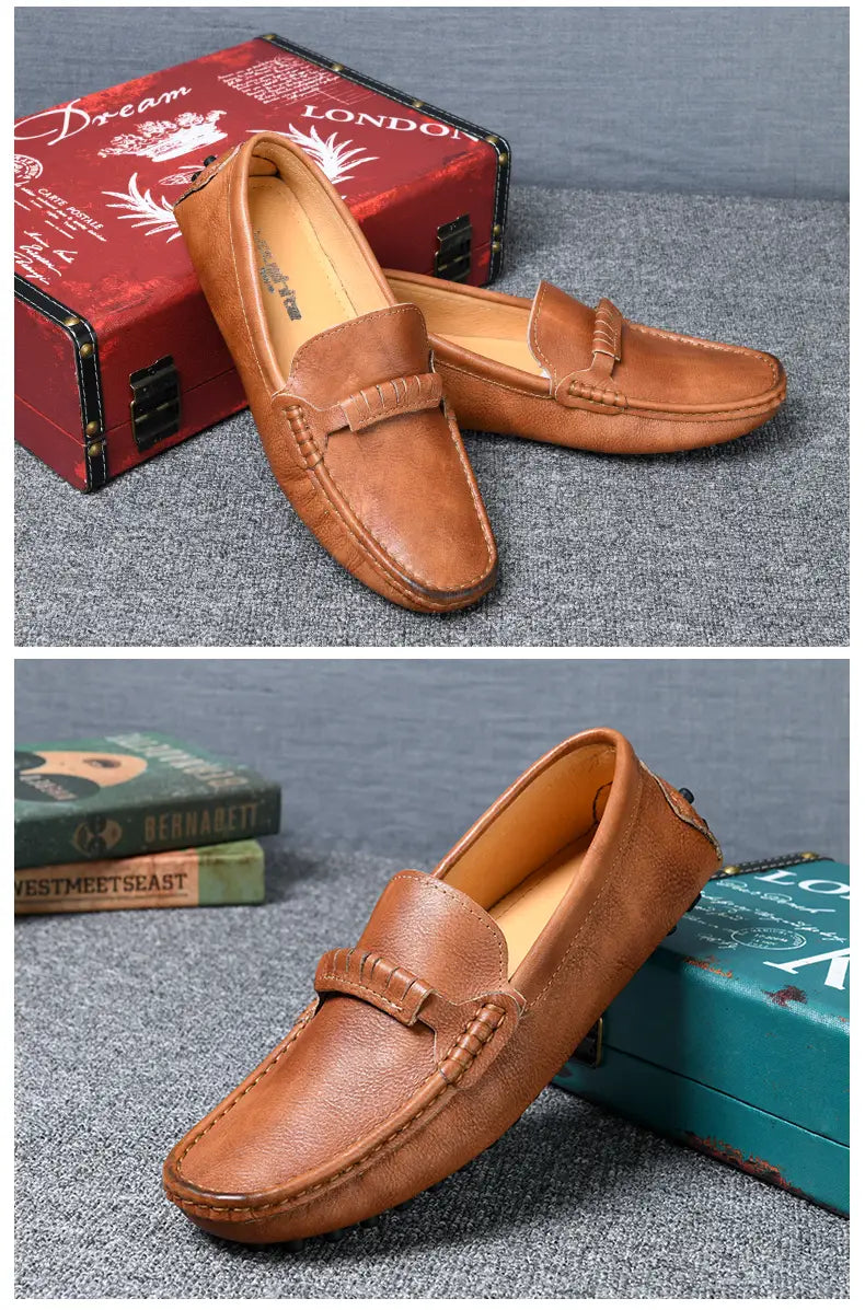 Sportsman cowhide peas shoes