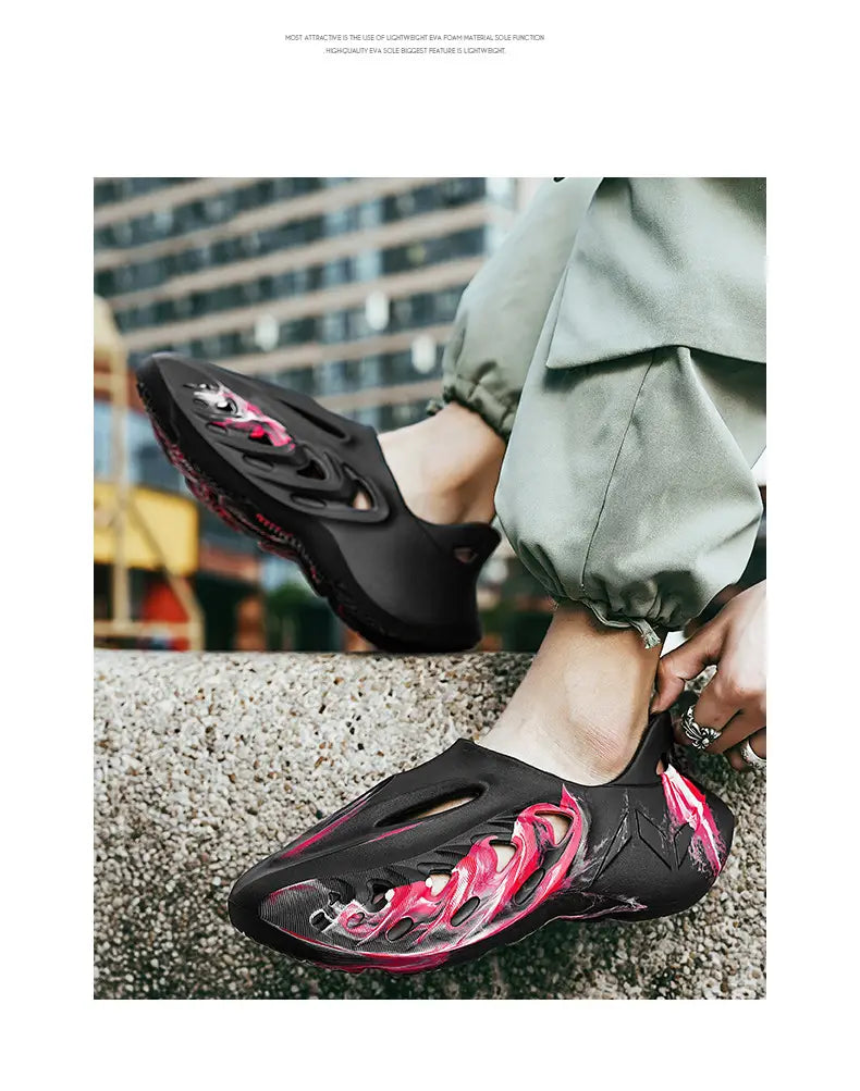 Camouflage Coconut Hole Shoes Men