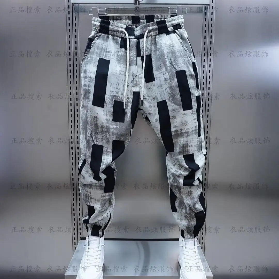 Printing Men Loose Casual Trousers