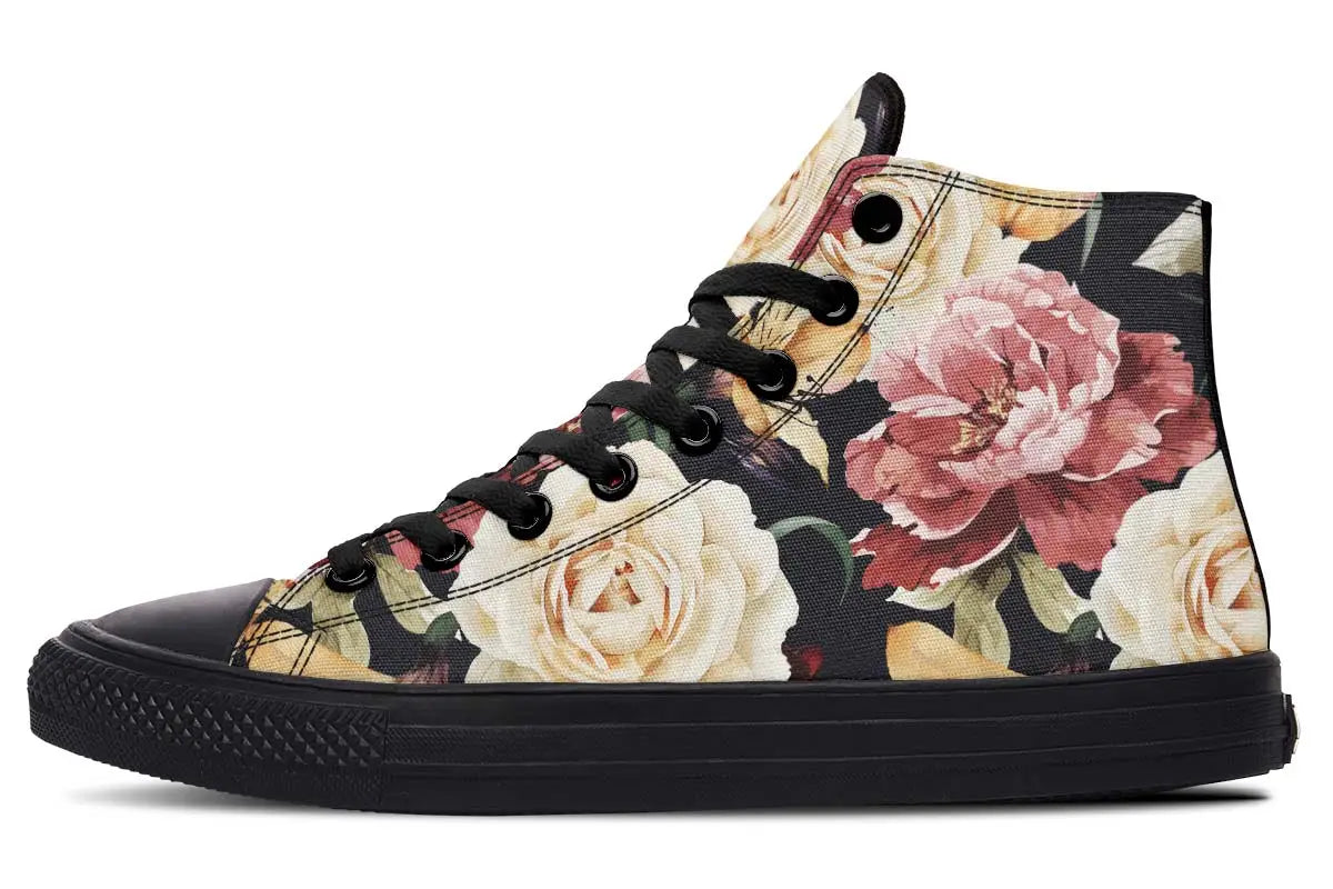 Printed Couple High-top Canvas Shoes