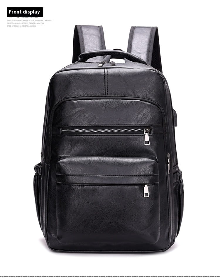 Multi-functional Retro Leather Backpack