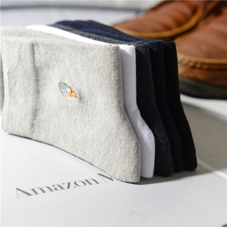 Men’s Socks Four Seasons Pure Cotton Embroidery