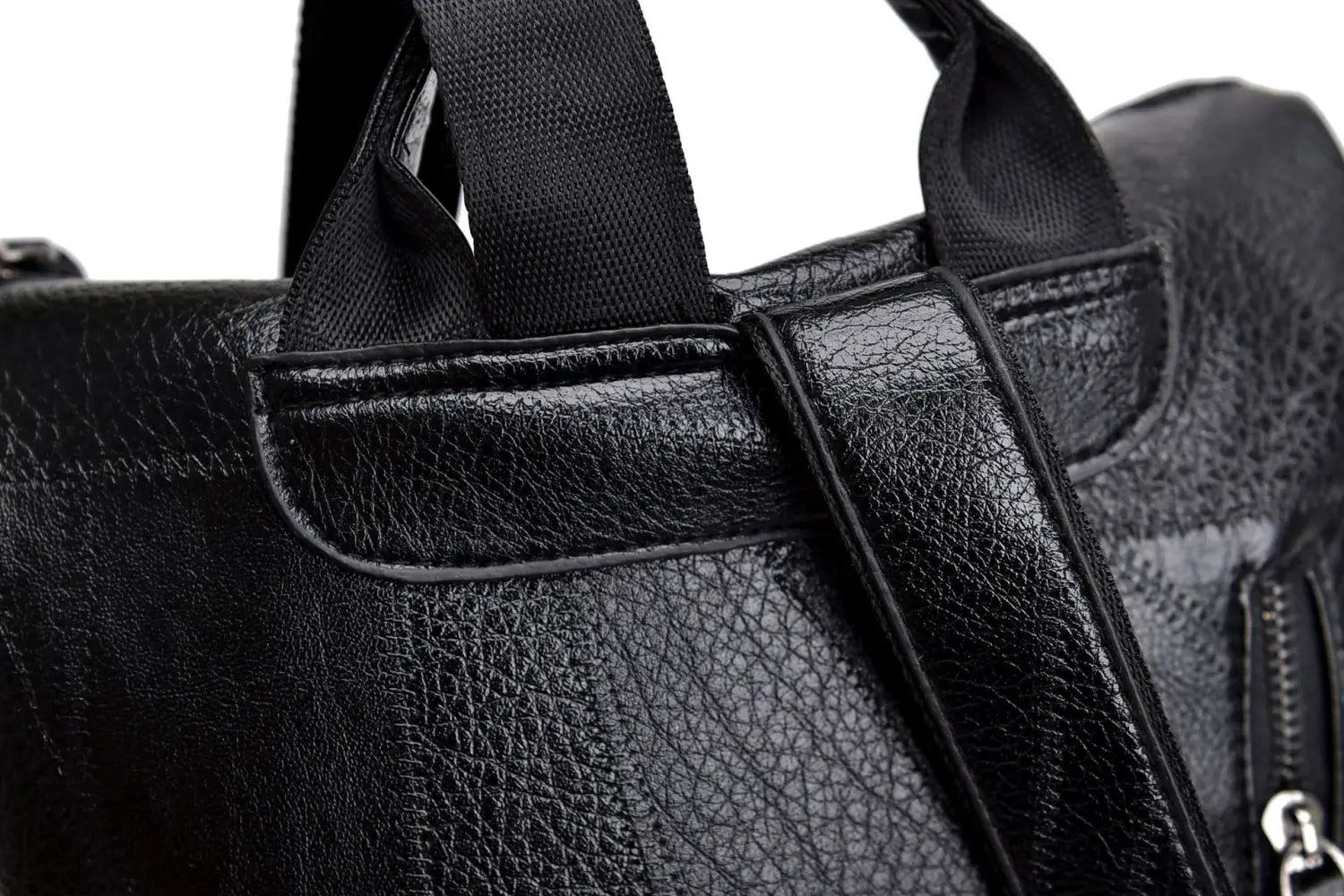 PU Stitching Leather Backpack
