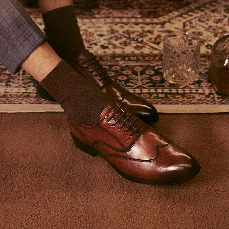 Cowhide Men’s Shoes Formal Wear Business Men