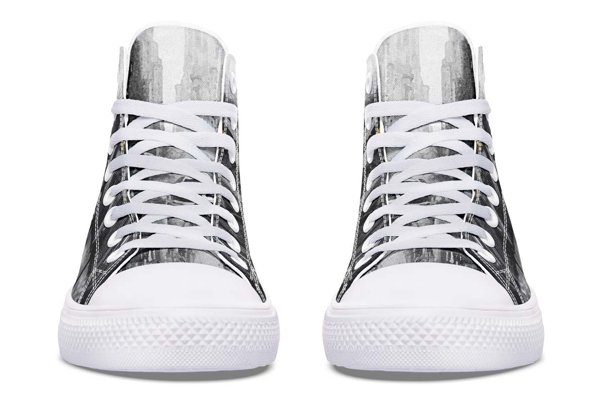 Printed Couple High-top Canvas Shoes