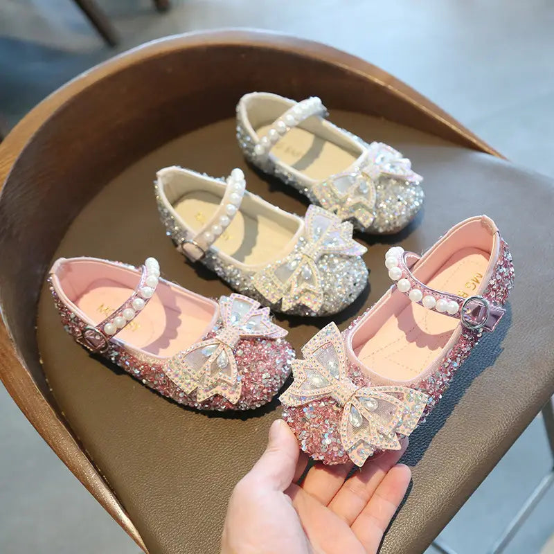 Girls’ Fashion Princess Bowknot Shoes