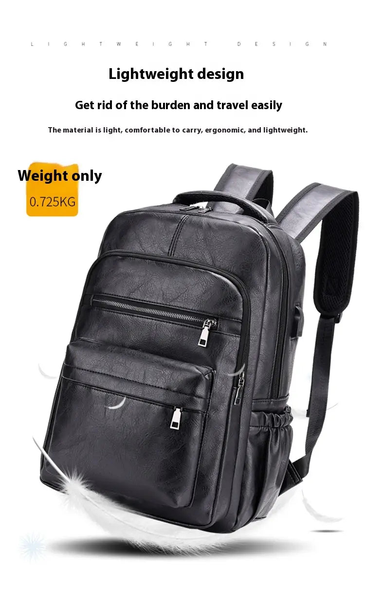 Multi-functional Retro Leather Backpack