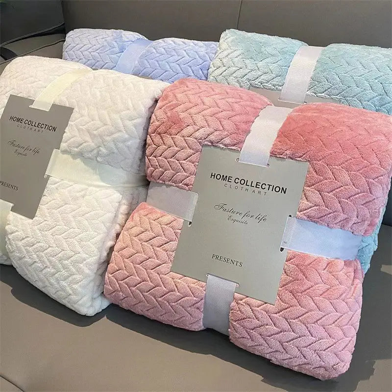 Flannel Wheat Grain Blanket