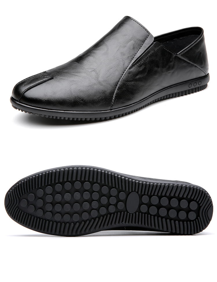 Men’s Leather Shoes Setting Foot Style In White