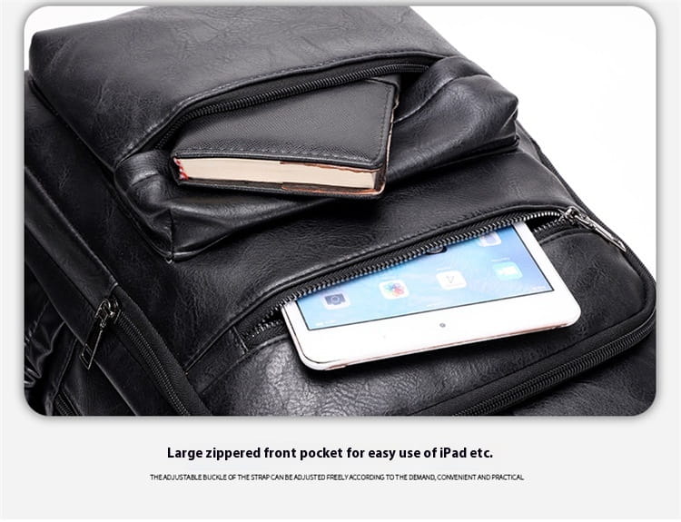 Multi-functional Retro Leather Backpack