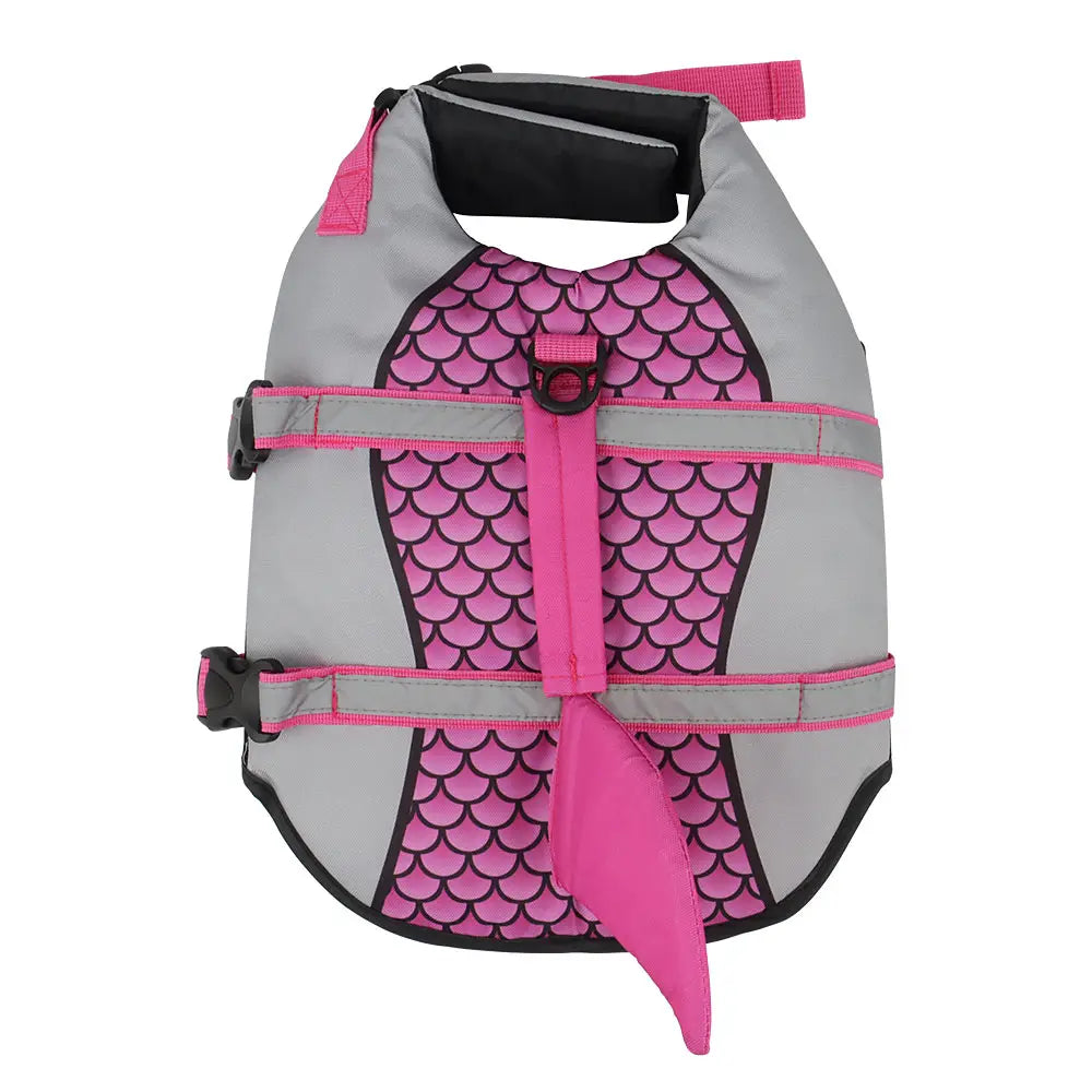 Swim Pet Dog Life Jacket Vest Clothes Life Vest Collar Harness Pets Swimming Summer Swimwear Scales Shark Pet Products