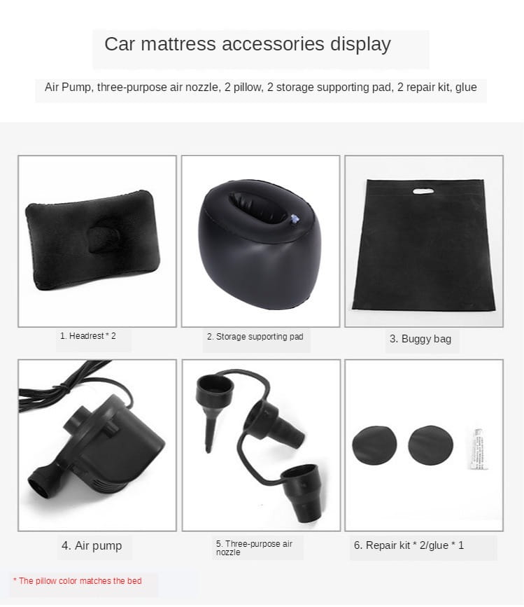 Inflatable Mattress Camping Car Air Mattress Car Travel Mattress Outdoor Car Pillow Bed