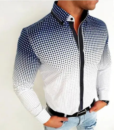 Men’s Long-sleeved Shirt Plus Size Thin Top