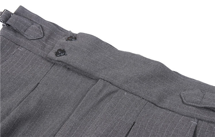 High-waisted Trousers Striped Casual Men