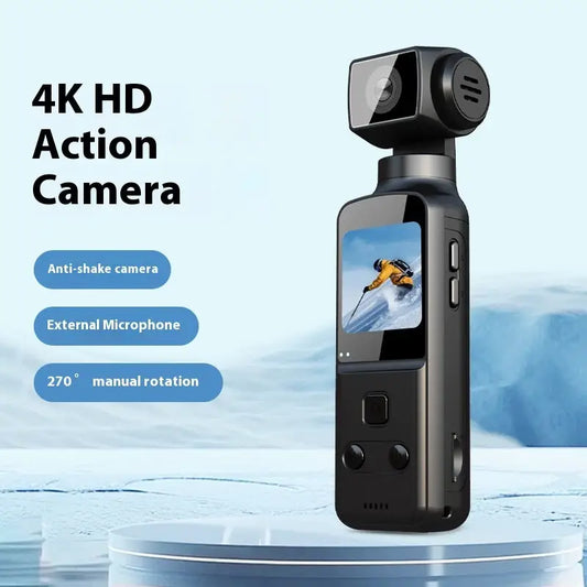 4K HD Anti Shake Pocket Sports Camera Mini - Black