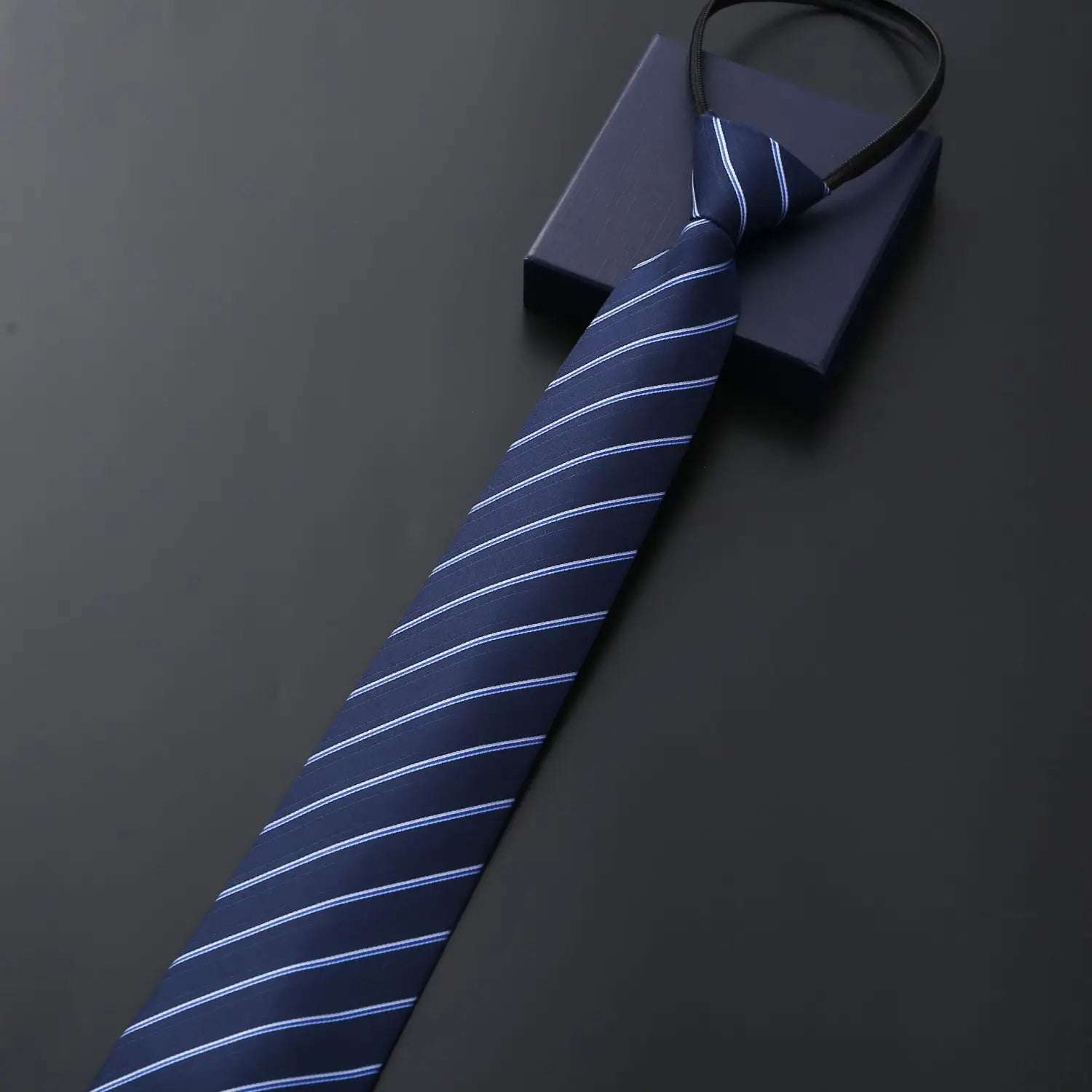 Men’s Business Formal Striped Zip Tie