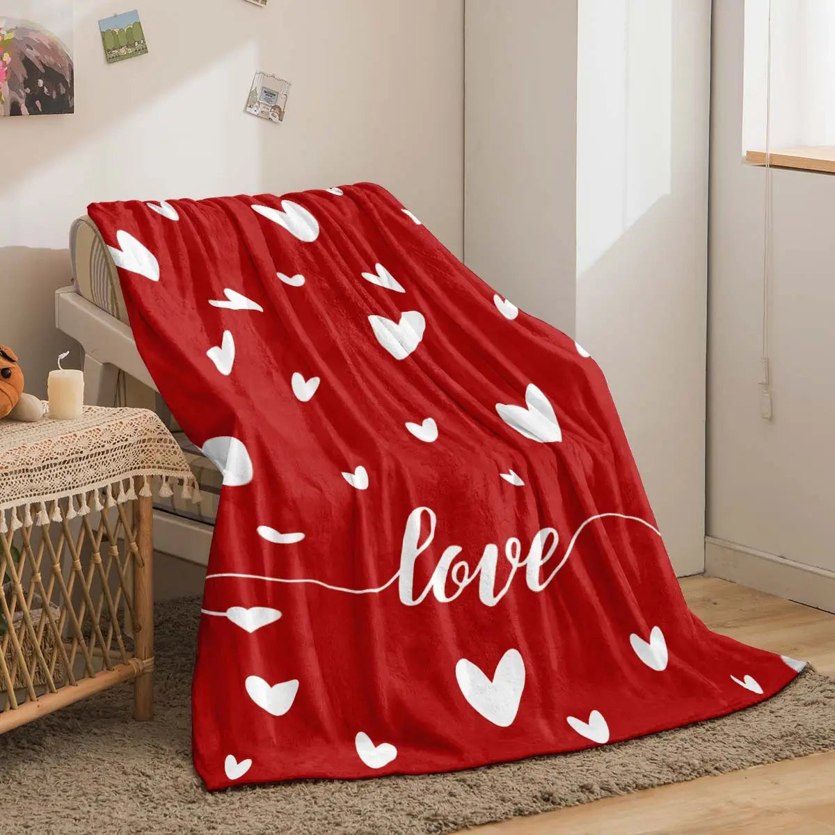 Heart Printing Blanket