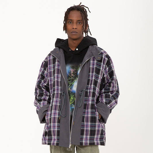 Fashion Double-sided Plaid Jacket Coat For Men