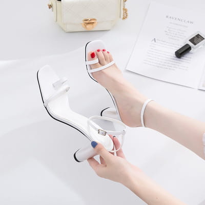 Sandals Women’s Summer Hot Style Small Square Toe Toe Thin Strap High Heels
