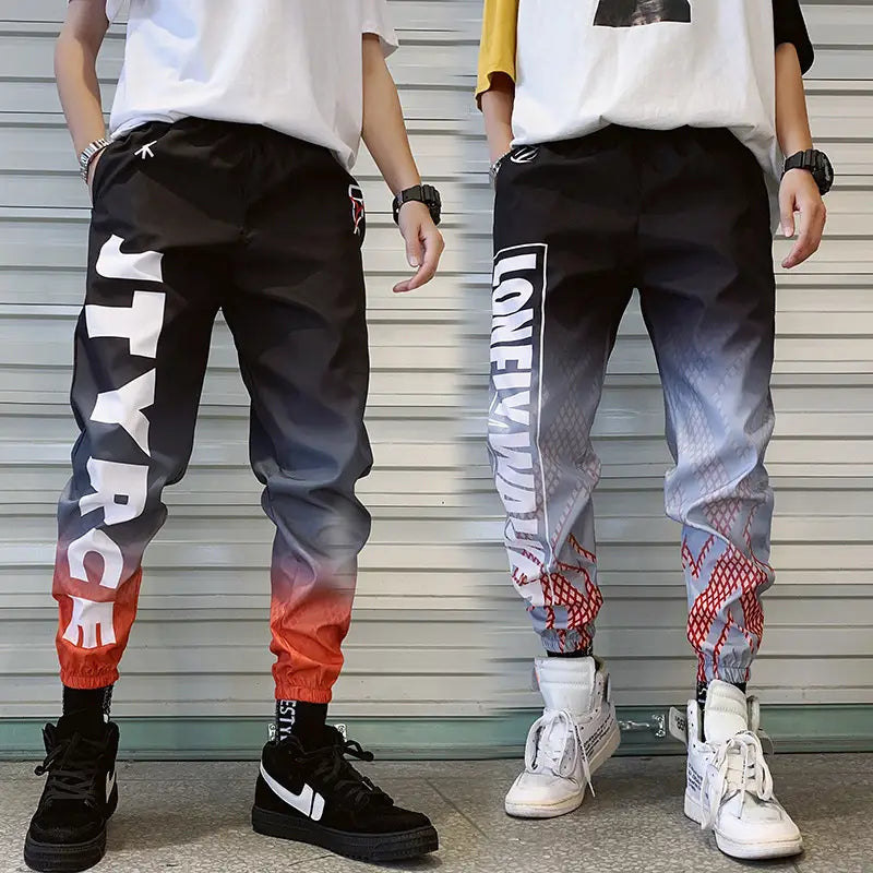 Trendy Gradient Color Trousers Men