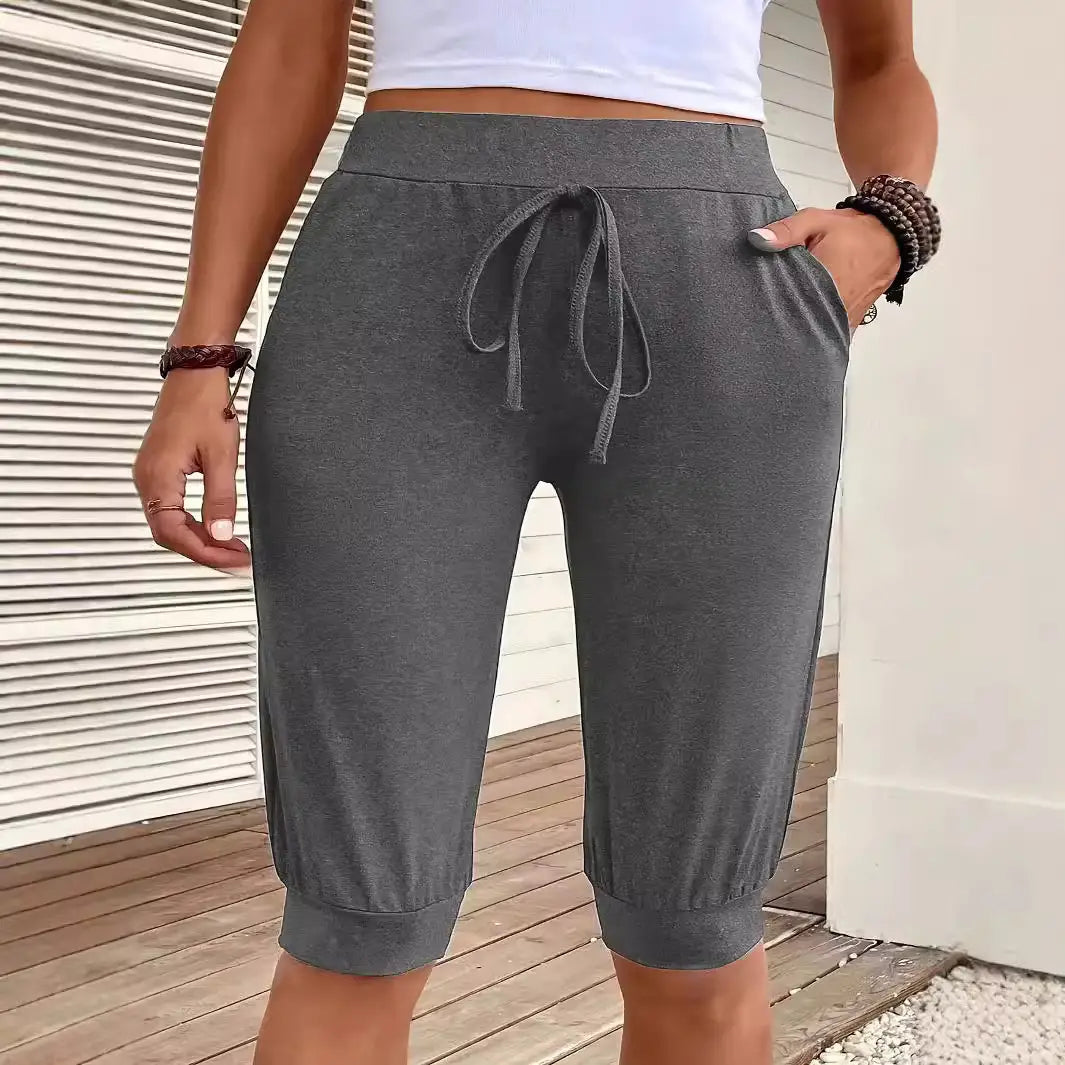 Women’s Yoga Straight Sports Pocket Cropped Pants