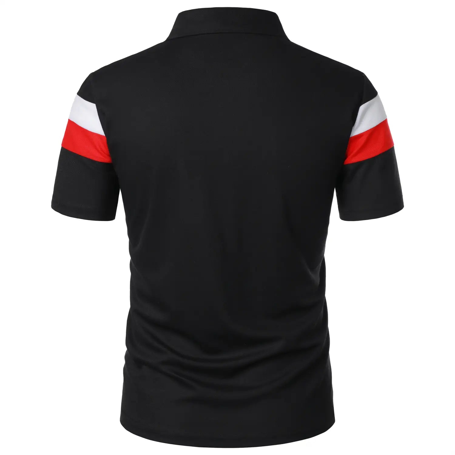 Men’s Short Sleeve Chest Three Stripes Color Matching Fashion Short Sleeve