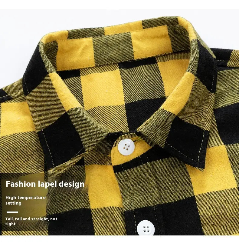 Youth Loose Fashion Large Plaid Shirt