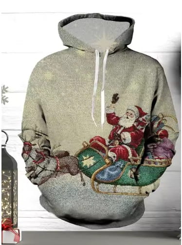 Santa Claus Men’s Pattern Hoodie